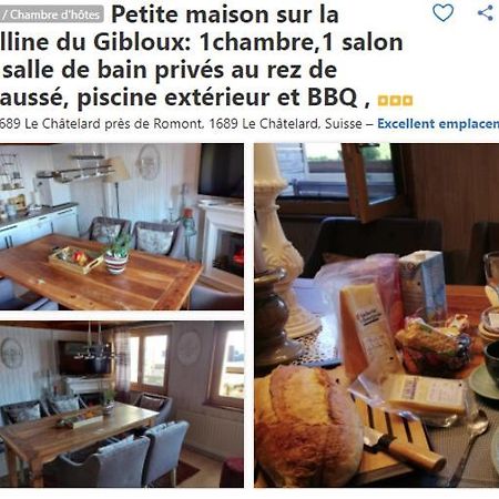Petite Maison Sur La Colline Du Gibloux: 1Chambre,1 Salon Et Salle De Bain Prives Au Rez De Chausse, Piscine Exterieur Et Bbq , Le Châtelard-Montreux Exterior foto